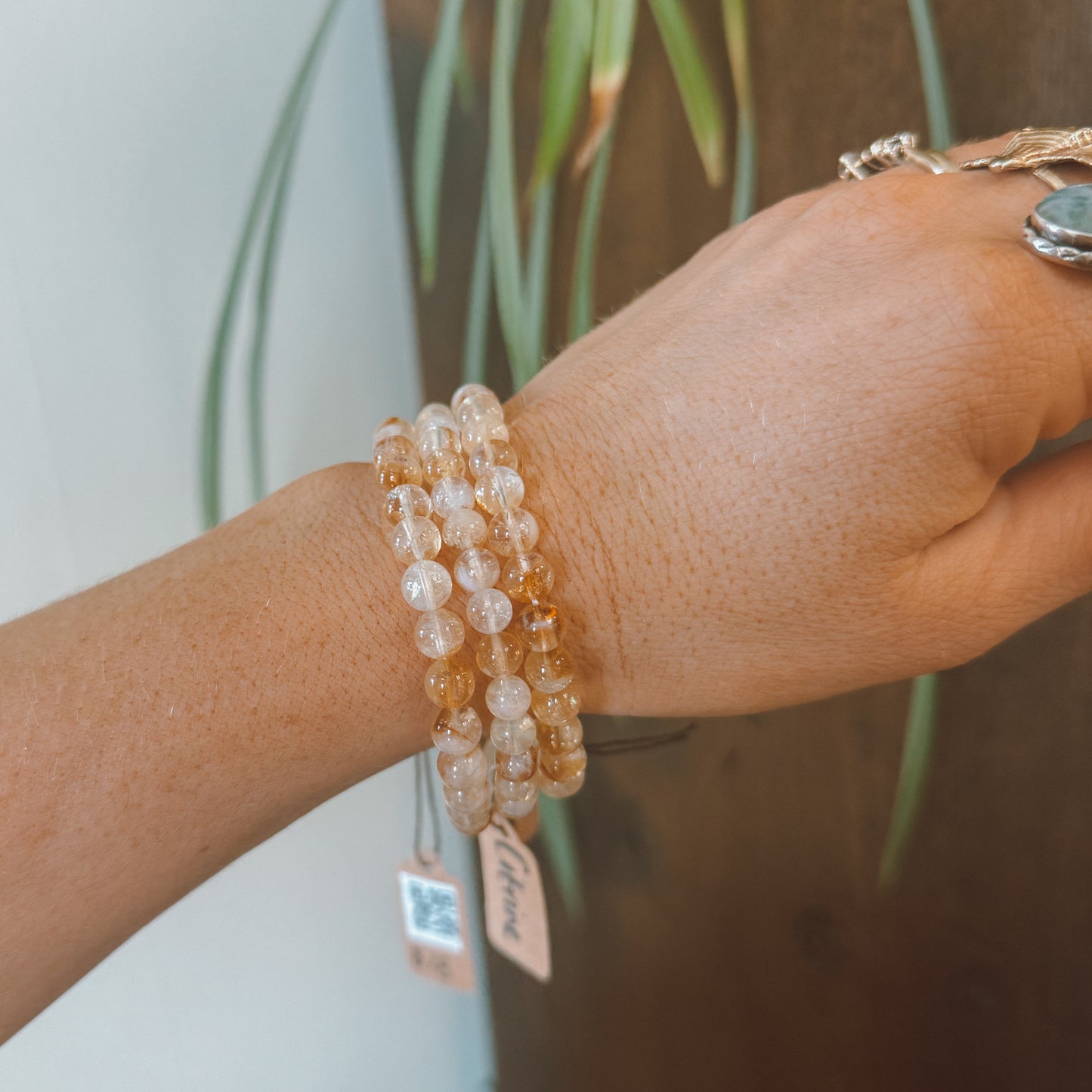 Citrine Stretch Bracelet – 6 mm Beads