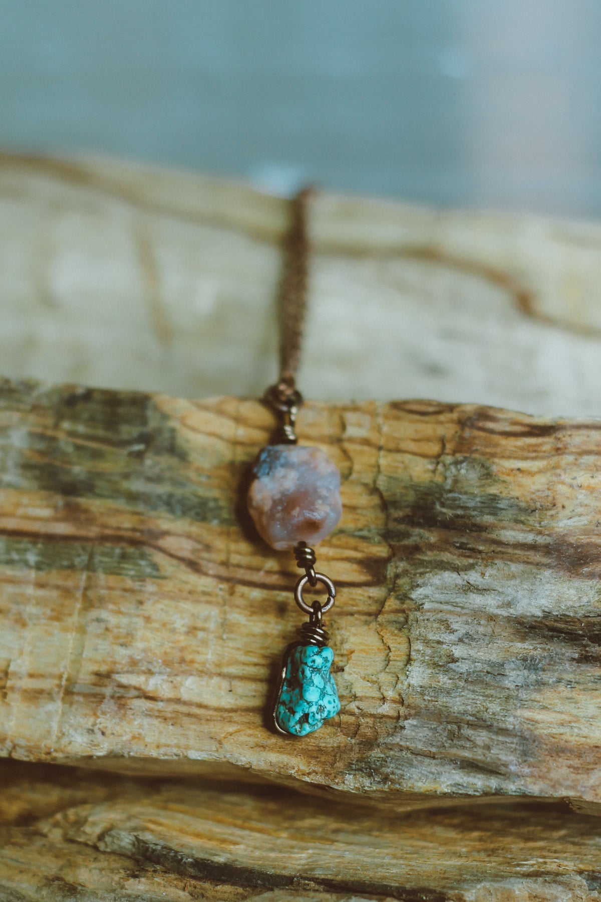 Gobi Agate & Turquoise Necklace | Desert Bloom