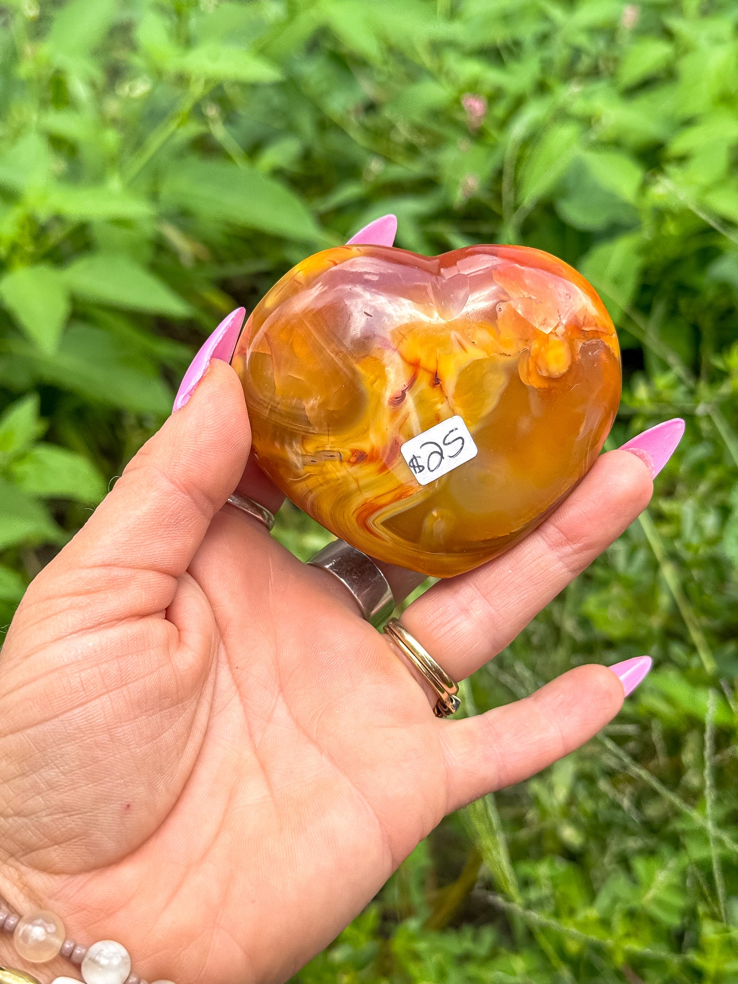 Carnelian Gemstone Heart