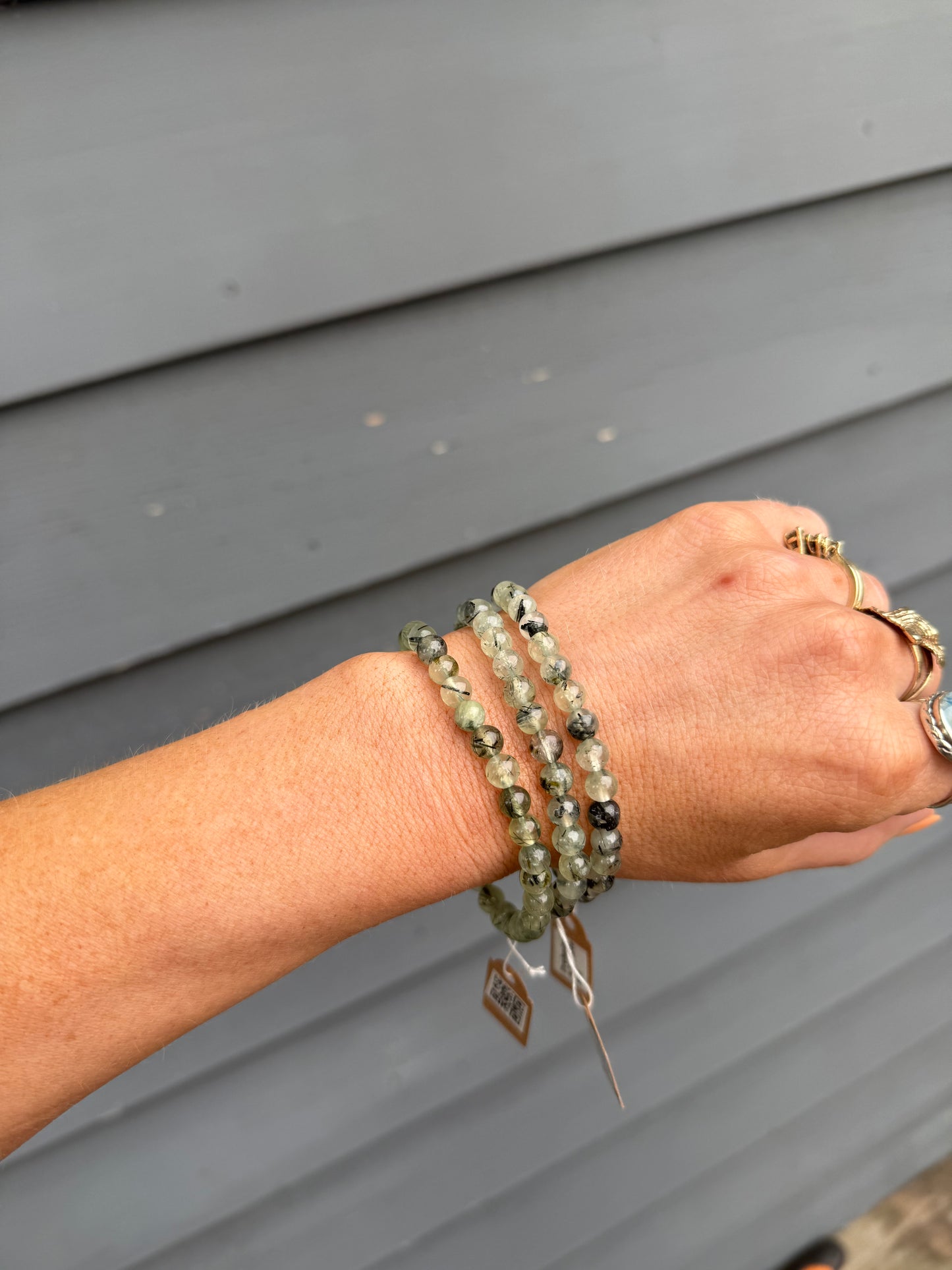 Prehnite Epidote bracelet