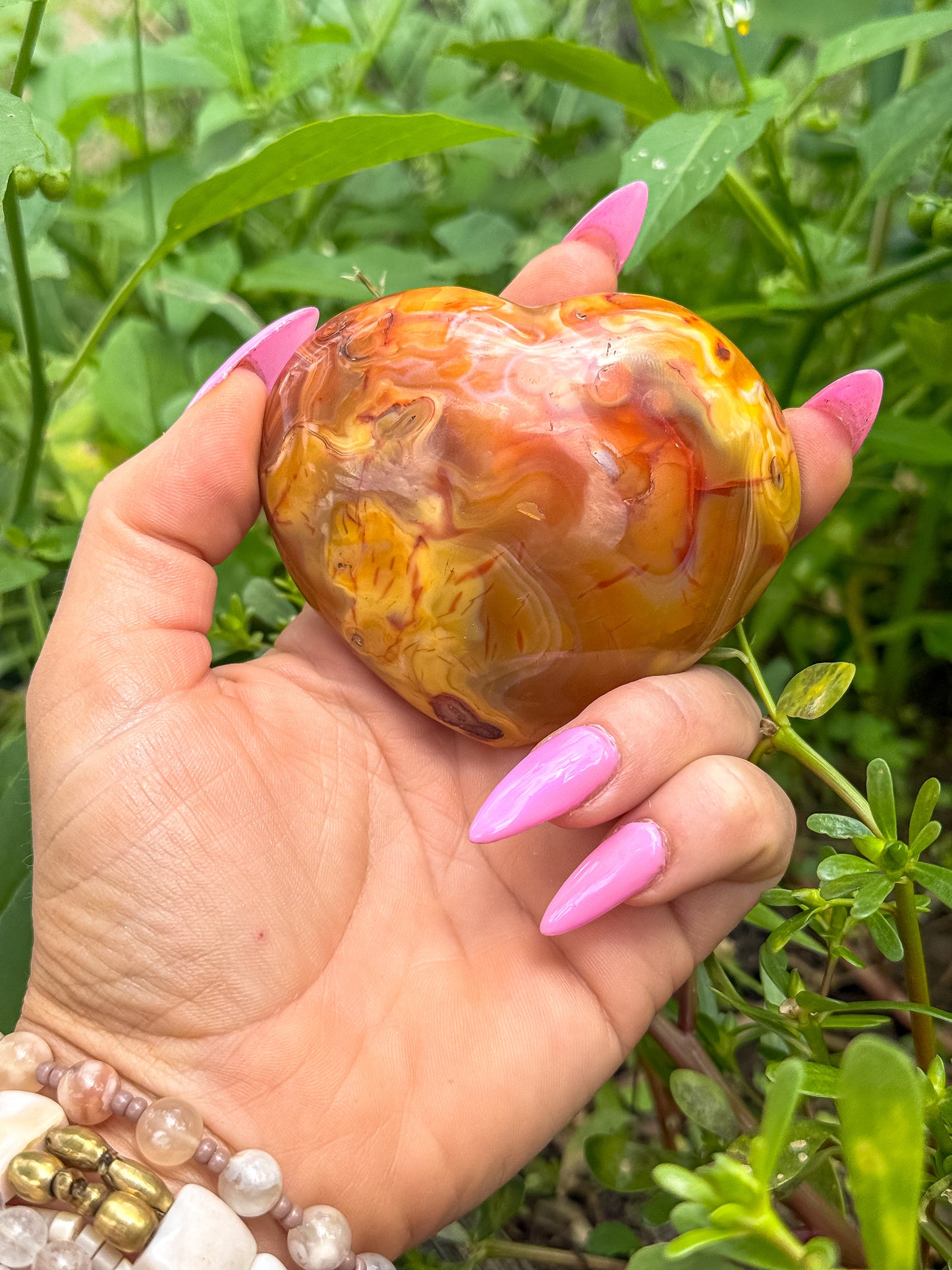 Carnelian Gemstone Heart