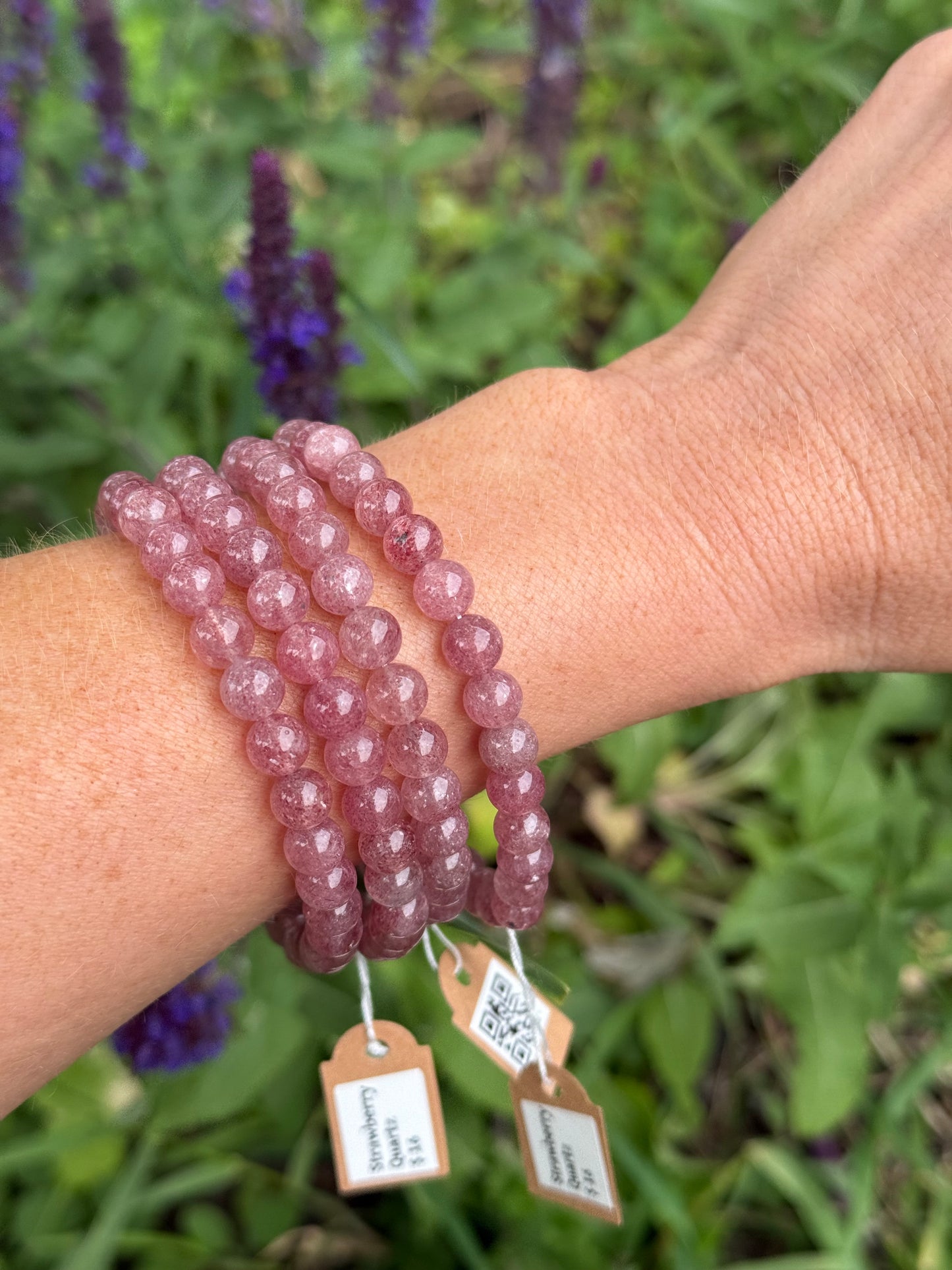 Strawberry Quartz bracelet 6mm