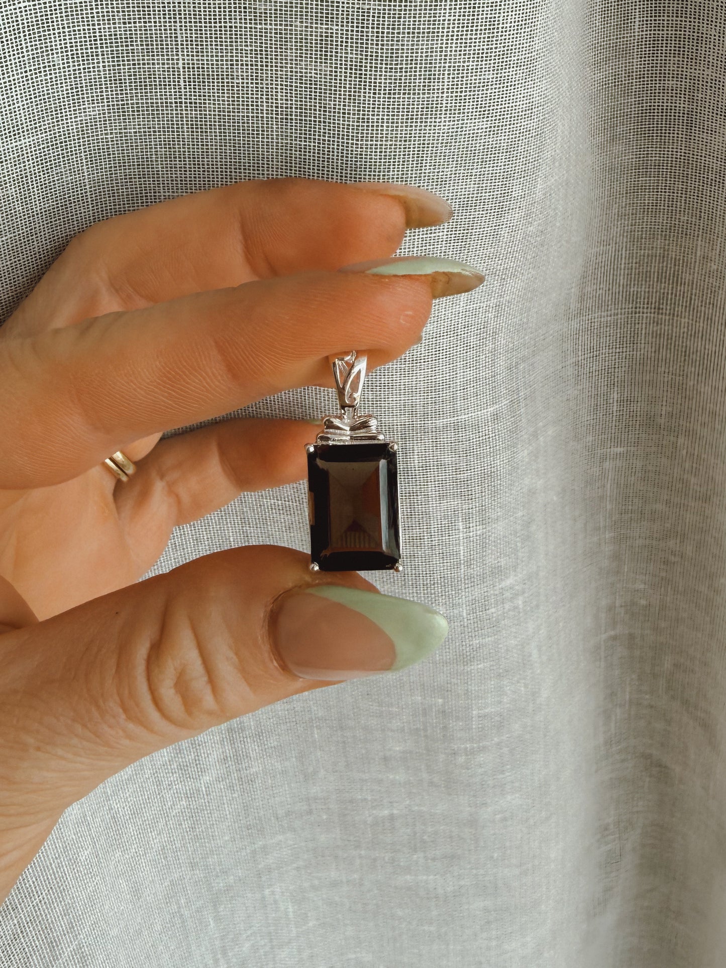 Smoky Quartz Sterling Silver pendant
