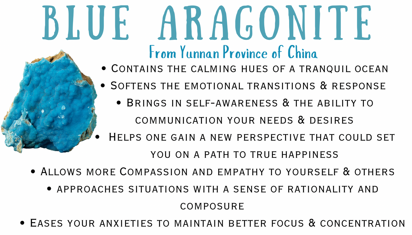 Blue Aragonite From China