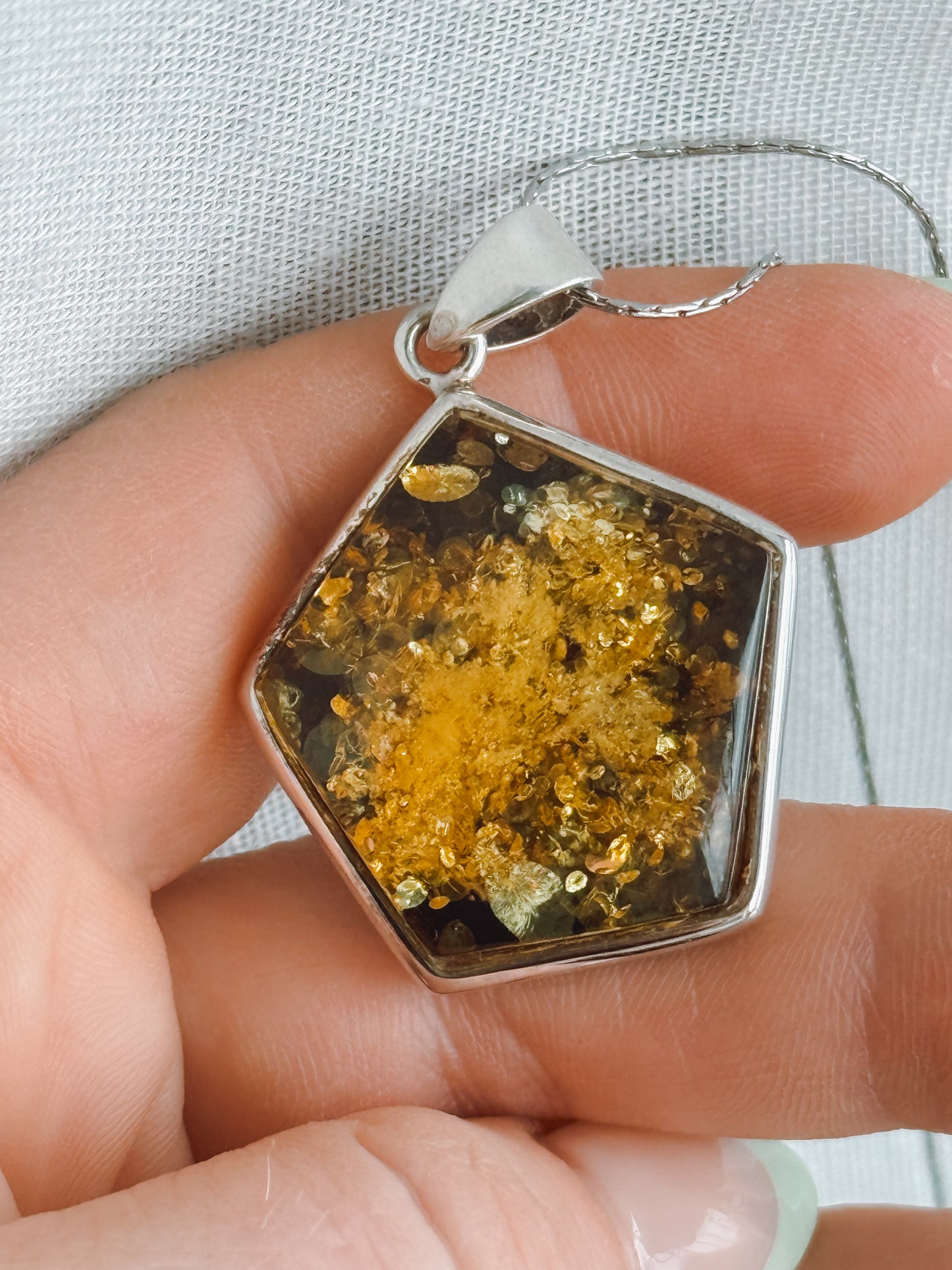Baltic Amber Sterling silver pendant