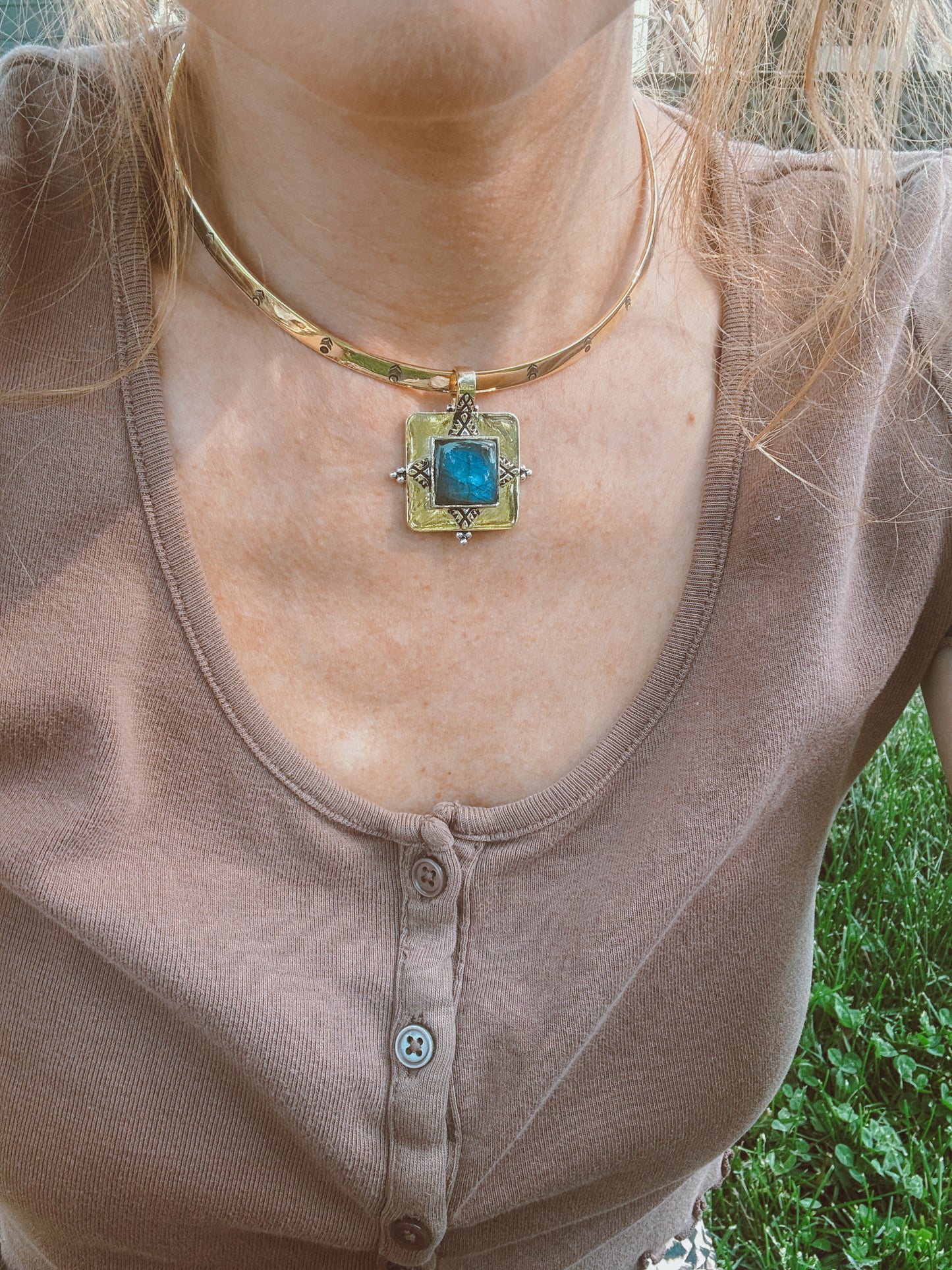 Brass Choker Necklace