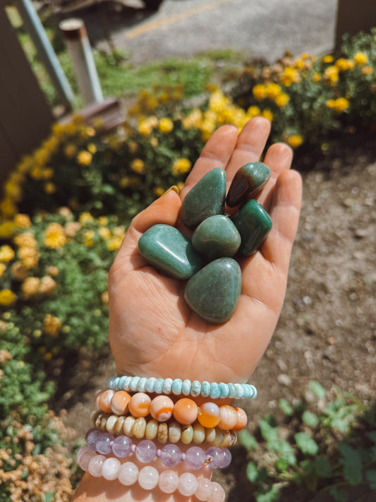 Green Aventurine Tumbled Stone - Medium