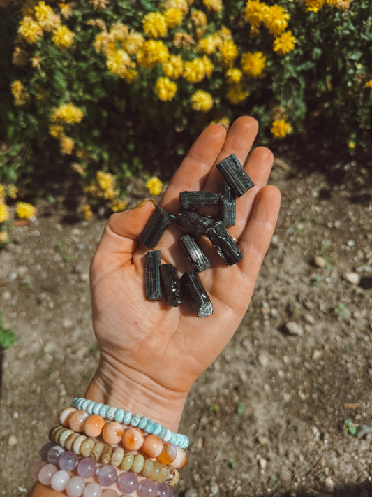Black Tourmaline Rough Stone