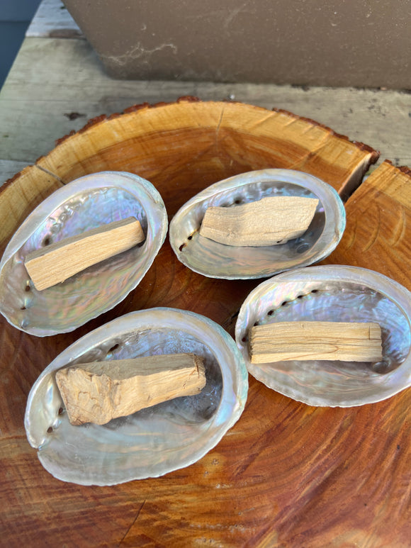 Small Abalone Shell with Palo Santo wood