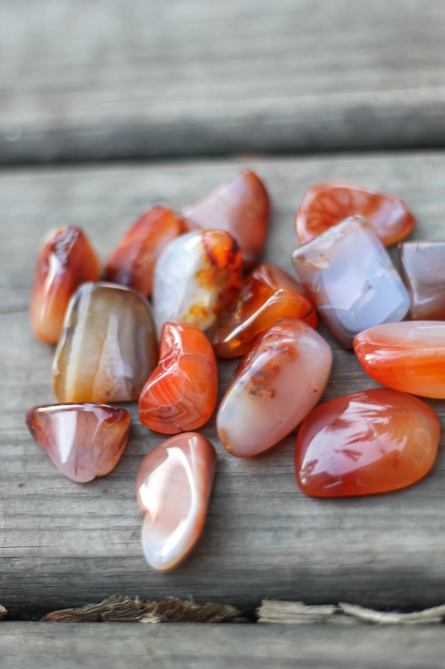 Carnelian tumbled stone