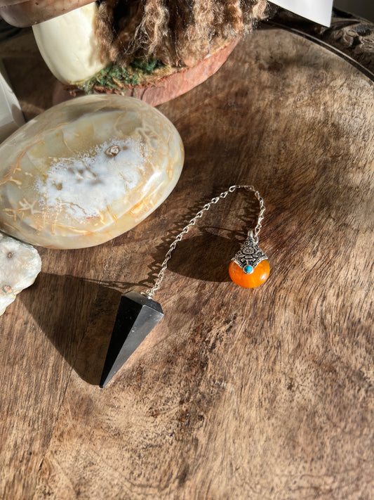 Hematite amber Pendulum